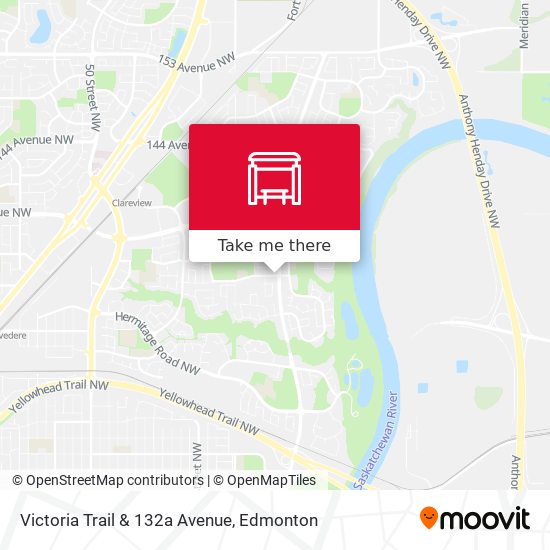 Victoria Trail & 132a Avenue map