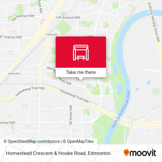 Homestead Crescent & Hooke Road map