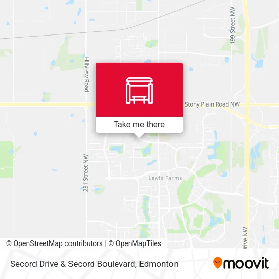 Secord Drive & Secord Boulevard map
