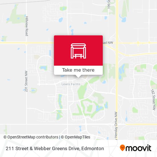 211 Street & Webber Greens Drive map