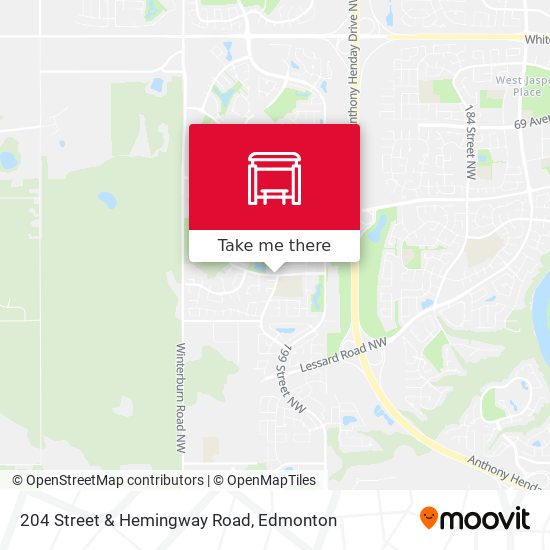 204 Street & Hemingway Road map