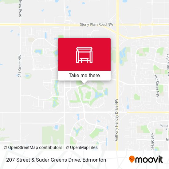 207 Street & Suder Greens Drive map