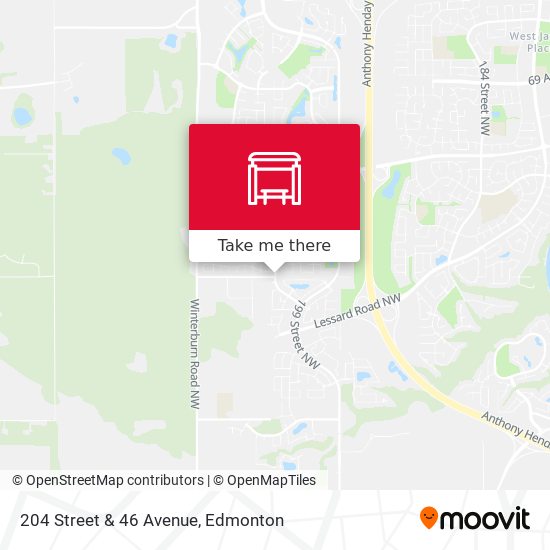 204 Street & 46 Avenue map