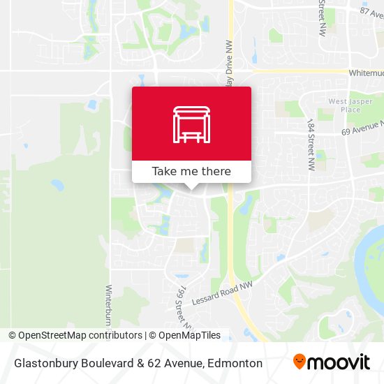 Glastonbury Boulevard & 62 Avenue map