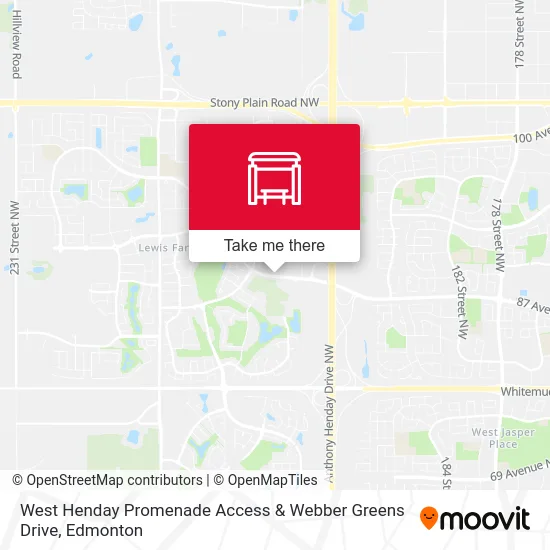 West Henday Promenade Access & Webber Greens Drive map