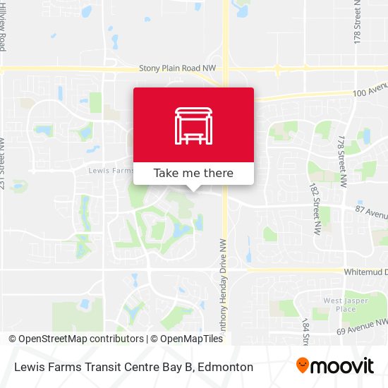 Lewis Farms Transit Centre Bay B map