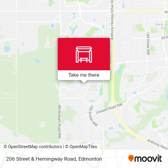 206 Street & Hemingway Road map