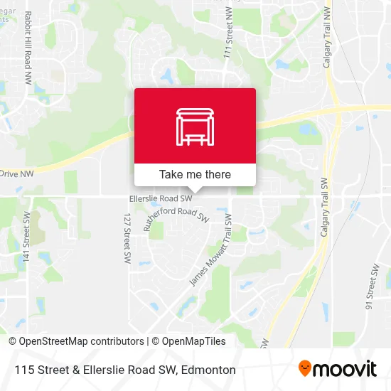 115 Street & Ellerslie Road SW map