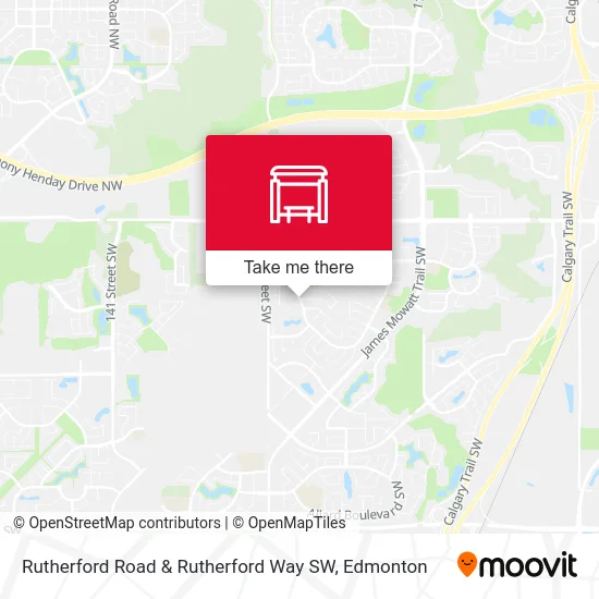 Rutherford Road & Rutherford Way SW map