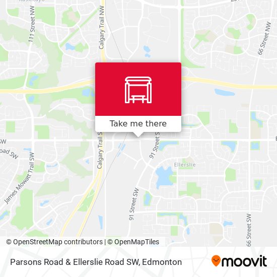 Parsons Road & Ellerslie Road SW map