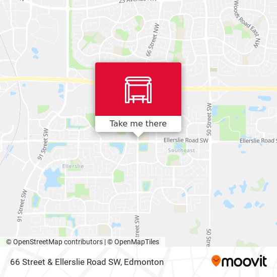 66 Street & Ellerslie Road SW map