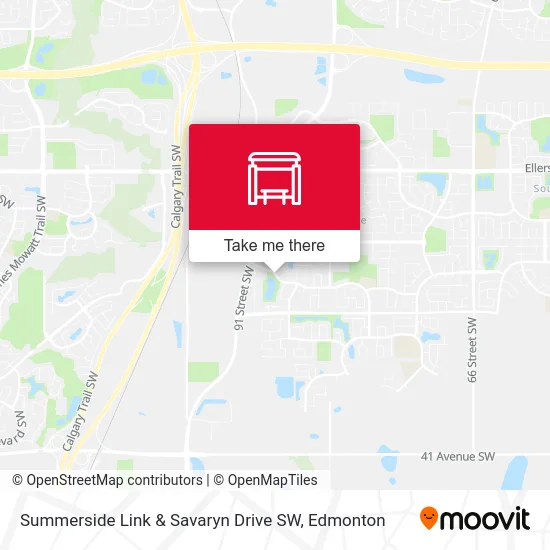 Summerside Link & Savaryn Drive SW map