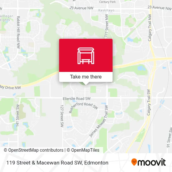 119 Street & Macewan Road SW map