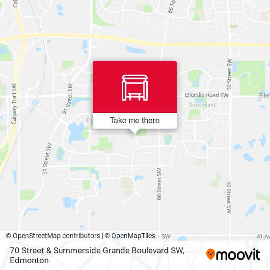 70 Street & Summerside Grande Boulevard SW map