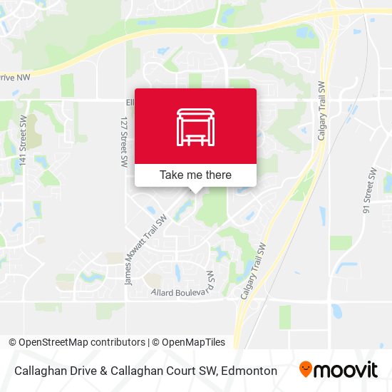 Callaghan Drive & Callaghan Court SW map