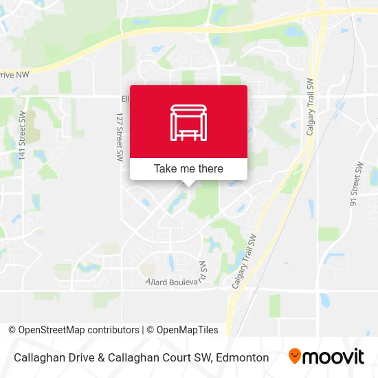 Callaghan Drive & Callaghan Court SW map