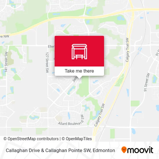 Callaghan Drive & Callaghan Pointe SW map