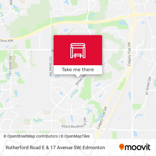 Rutherford Road E & 17 Avenue SW map