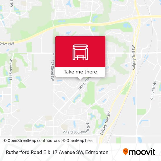 Rutherford Road E & 17 Avenue SW map