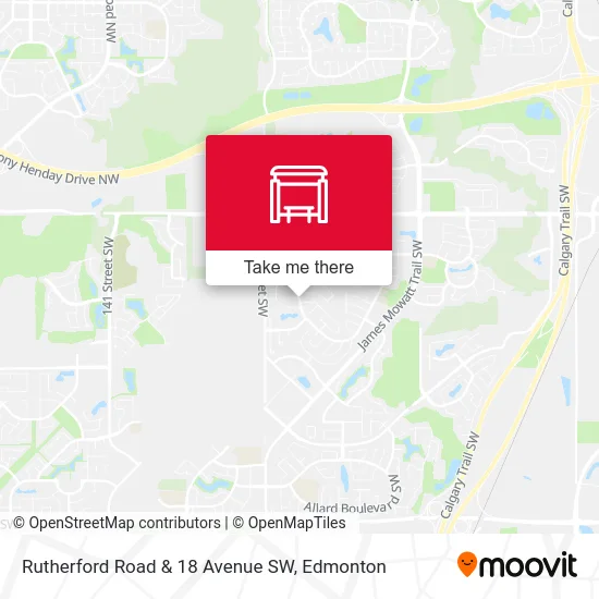 Rutherford Road & 18 Avenue SW map