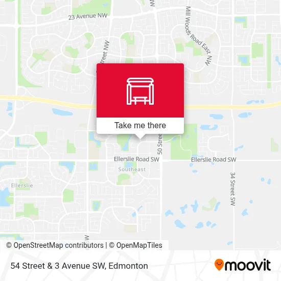 54 Street & 3 Avenue SW map