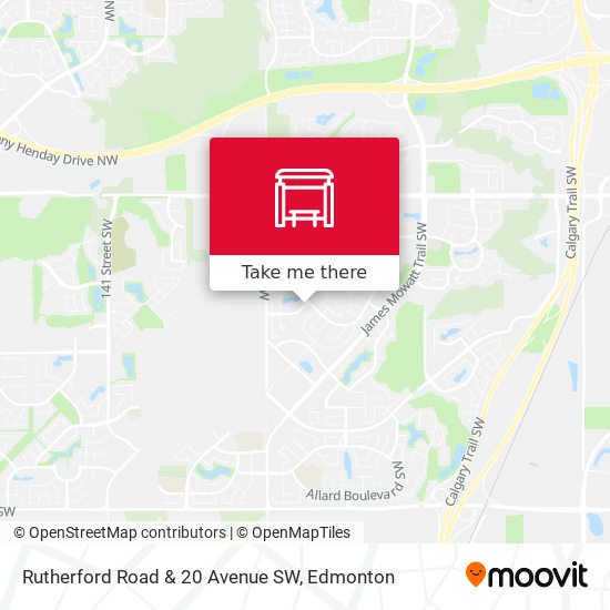 Rutherford Road & 20 Avenue SW map