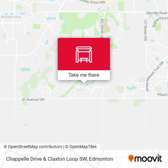 Chappelle Drive & Claxton Loop SW map