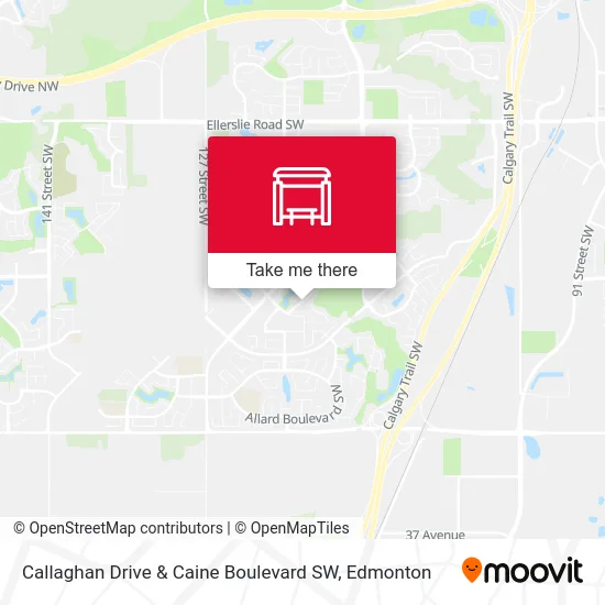 Callaghan Drive & Caine Boulevard SW map