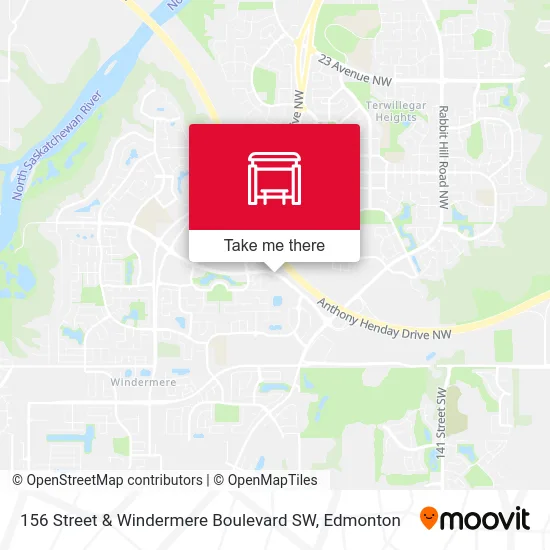 156 Street & Windermere Boulevard SW map