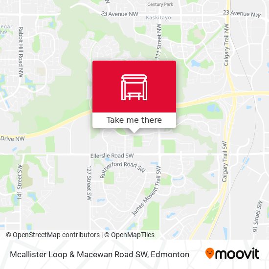 Mcallister Loop & Macewan Road SW map