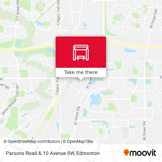 Parsons Road & 10 Avenue SW map