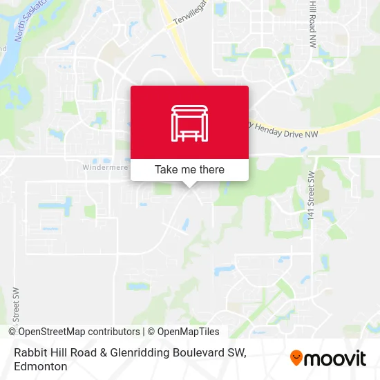 Rabbit Hill Road & Glenridding Boulevard SW map