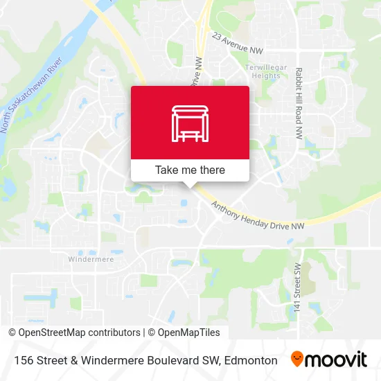 156 Street & Windermere Boulevard SW map