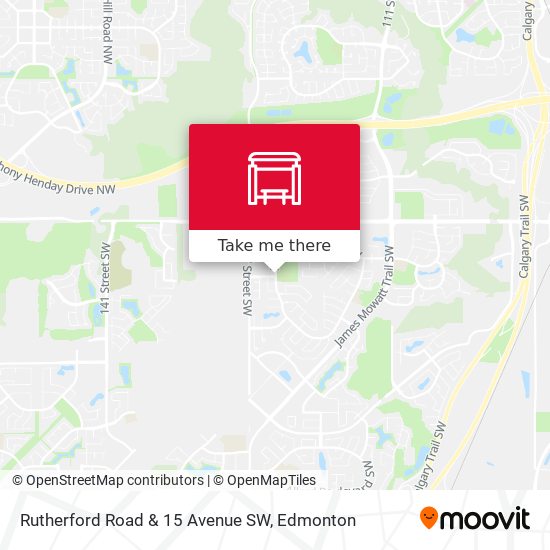 Rutherford Road & 15 Avenue SW map