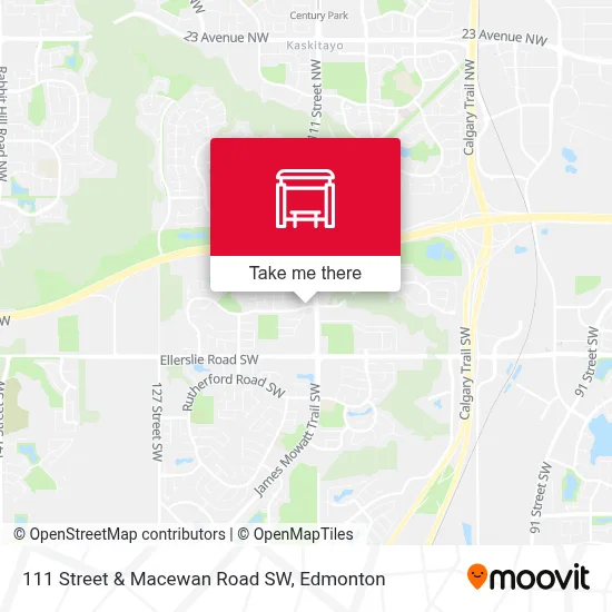 111 Street & Macewan Road SW map
