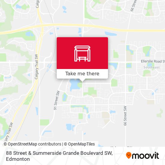 88 Street & Summerside Grande Boulevard SW map