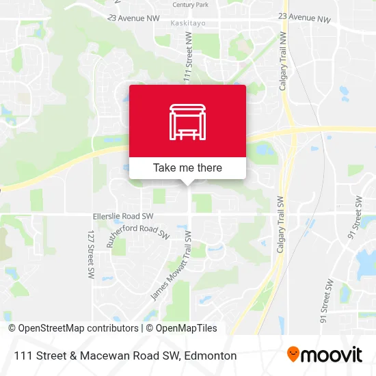 111 Street & Macewan Road SW map