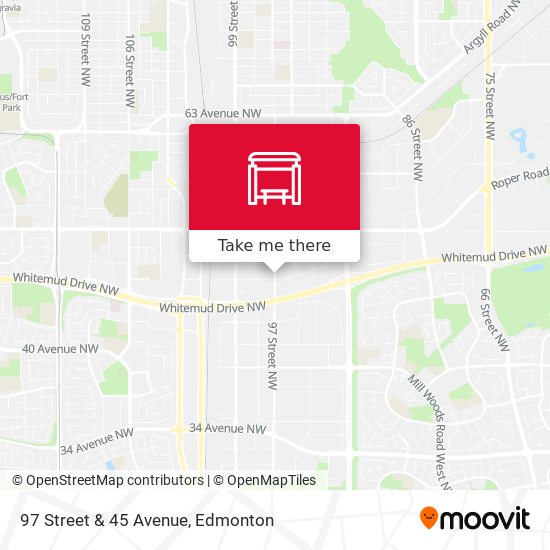 97 Street & 45 Avenue map