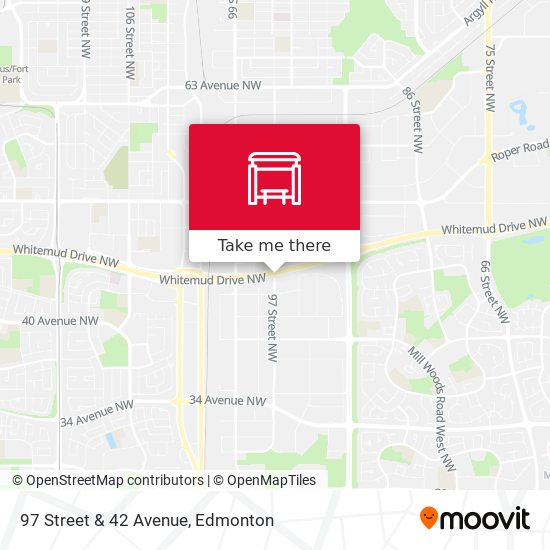 97 Street & 42 Avenue map