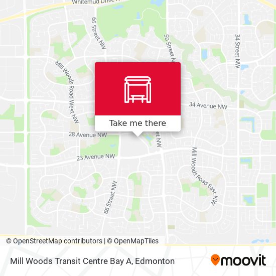 Mill Woods Transit Centre Bay A map