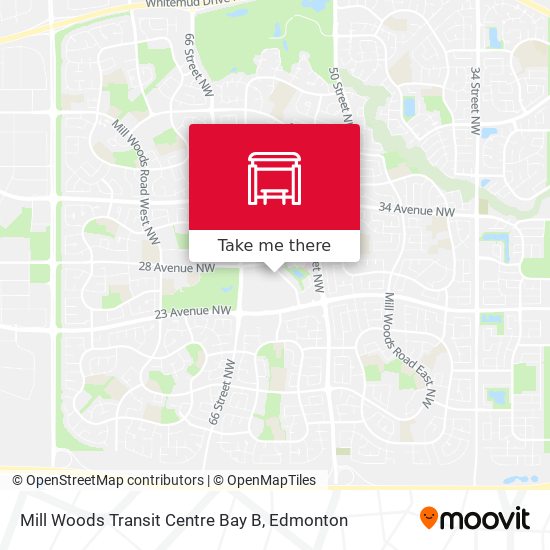 Mill Woods Transit Centre Bay B map