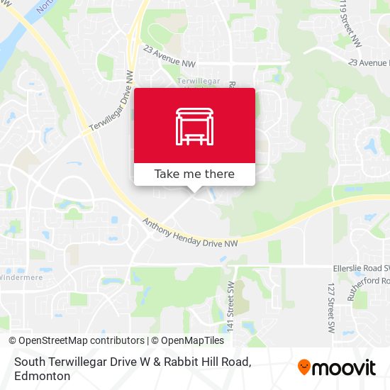 South Terwillegar Drive W & Rabbit Hill Road map