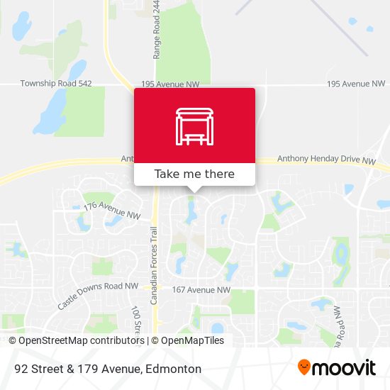 92 Street & 179 Avenue map