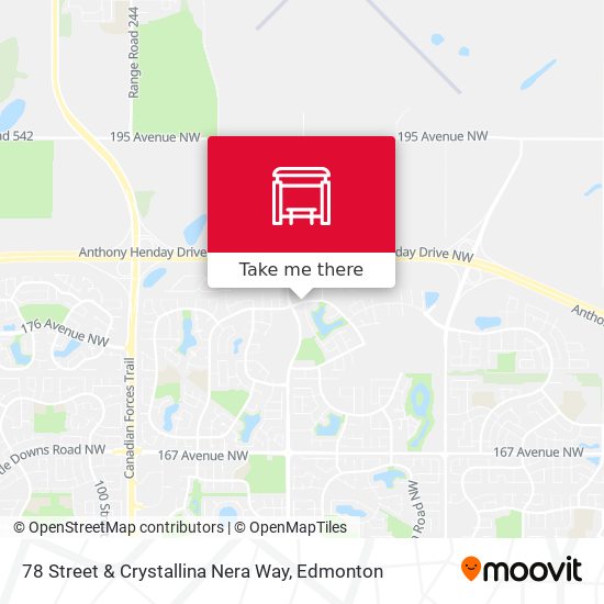 78 Street & Crystallina Nera Way map