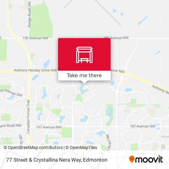 77 Street & Crystallina Nera Way map