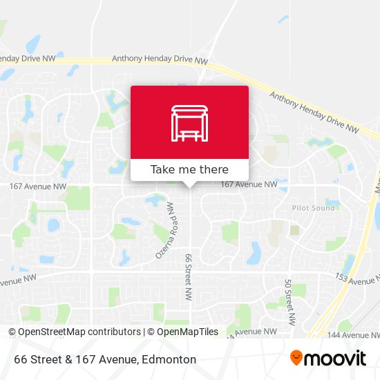66 Street & 167 Avenue map