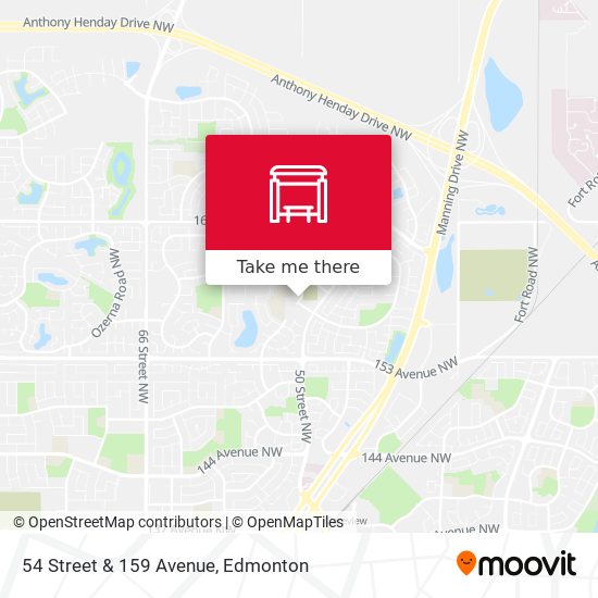 54 Street & 159 Avenue map