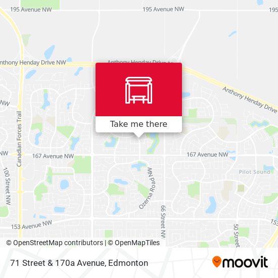 71 Street & 170a Avenue map
