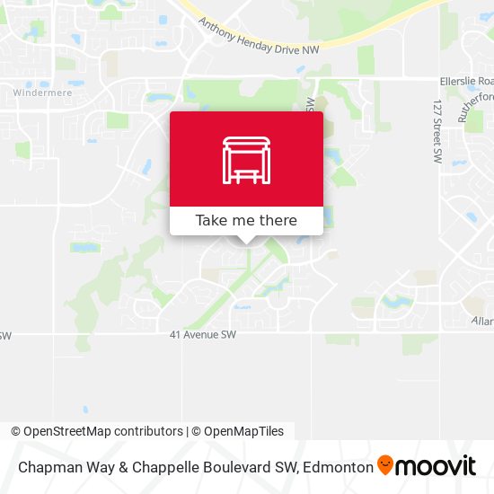 Chapman Way & Chappelle Boulevard SW map