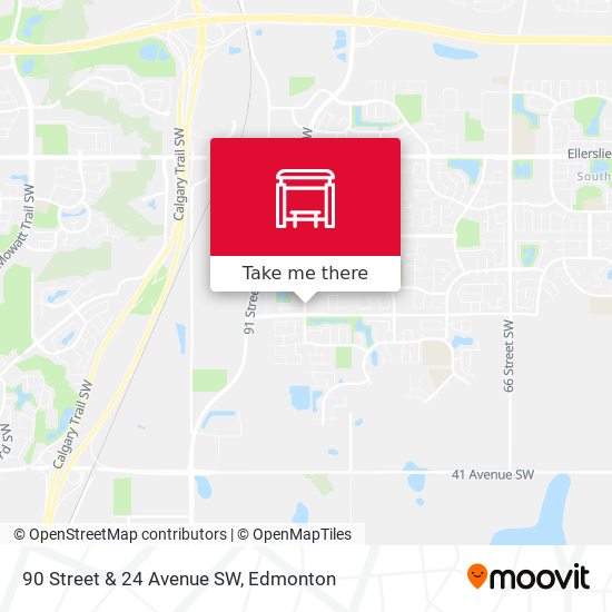 90 Street & 24 Avenue SW map